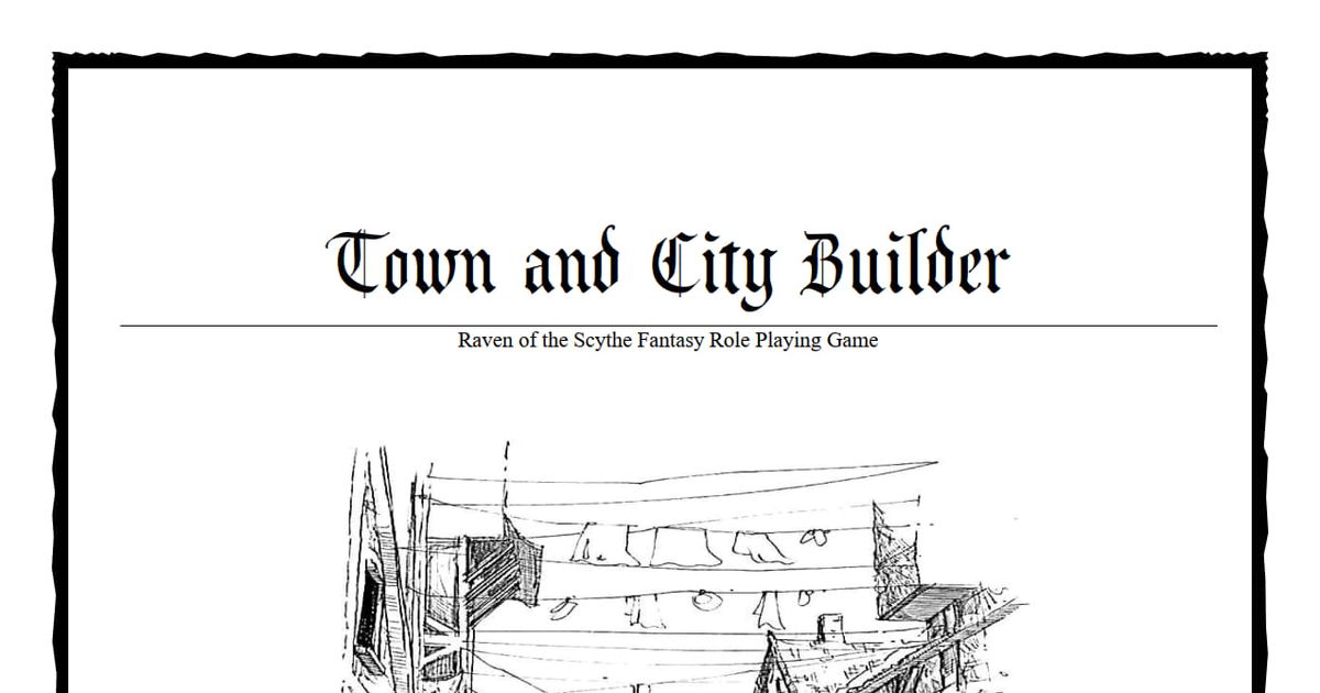 Town and City Builder | RPG Item | RPGGeek