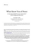RPG Item: DYV5-09: What Know You of Peace