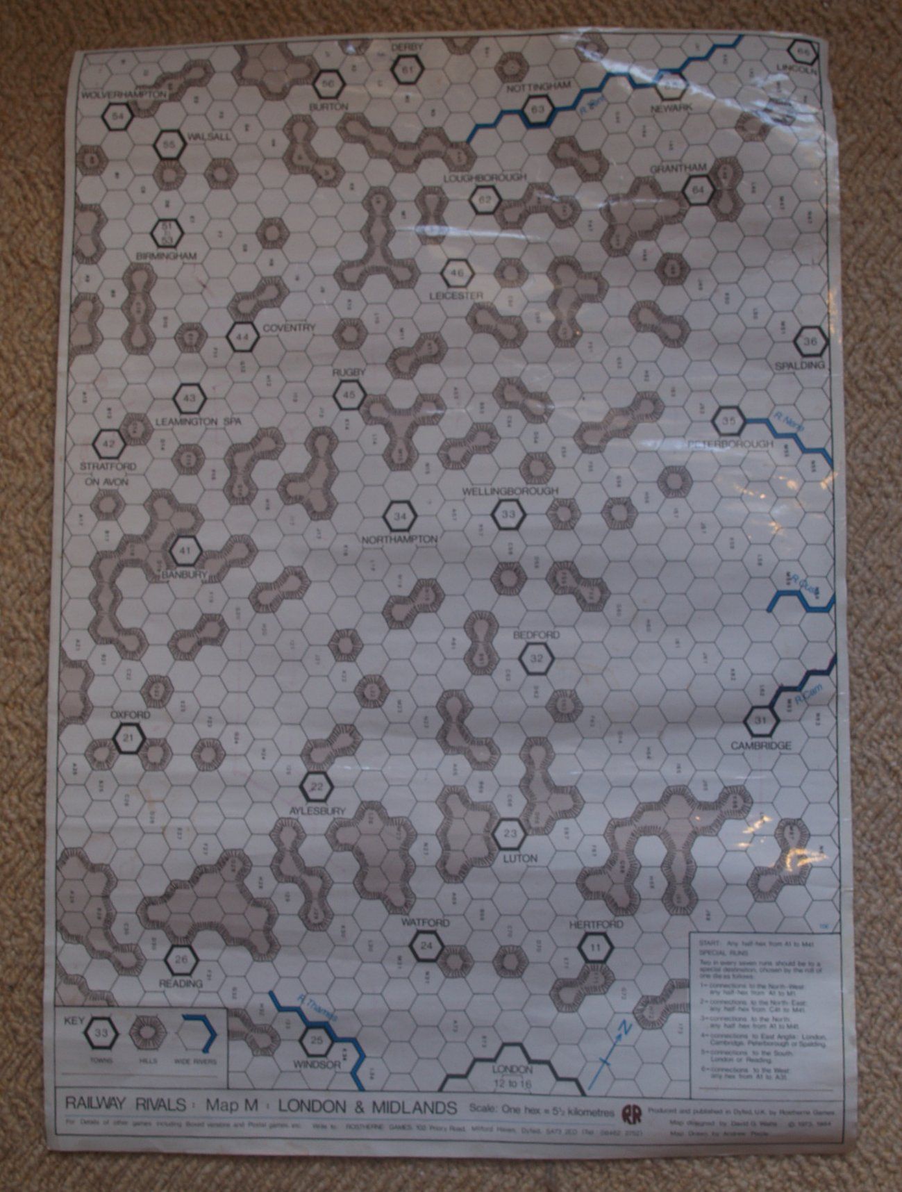 Railway Rivals Map M: London and the Midlands