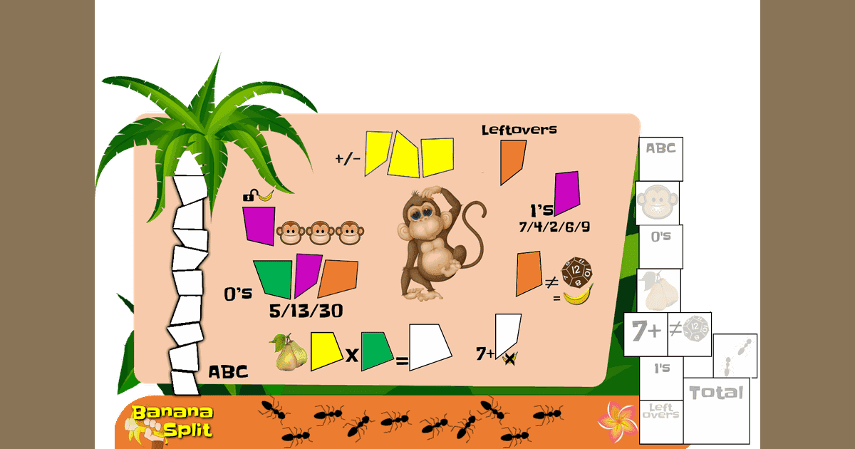 Print and Play: Banana Split | Juegos Roll & Write