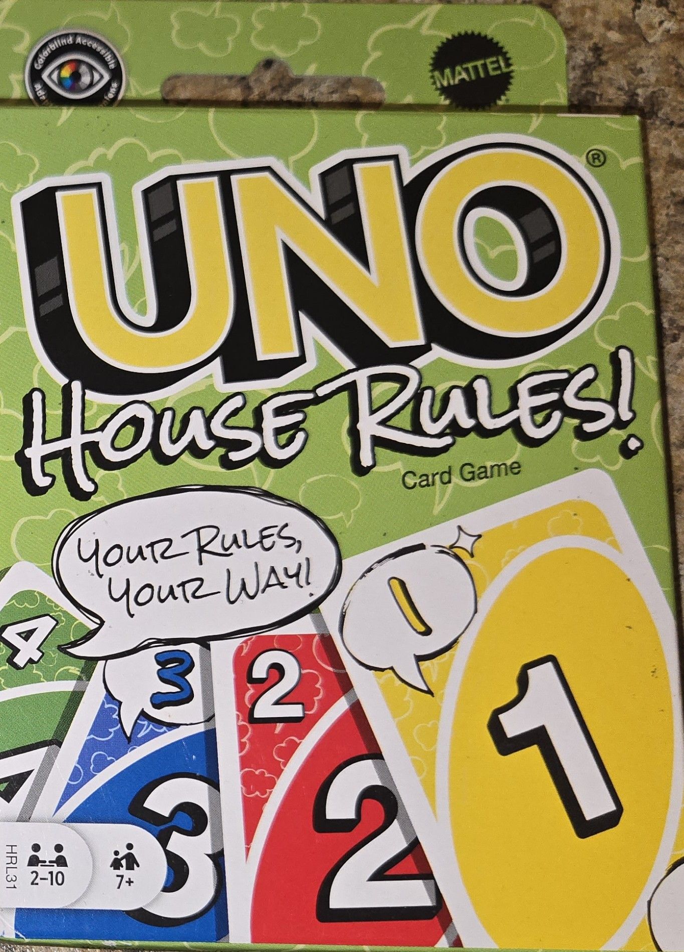 Boîte du jeu UNO House Rules