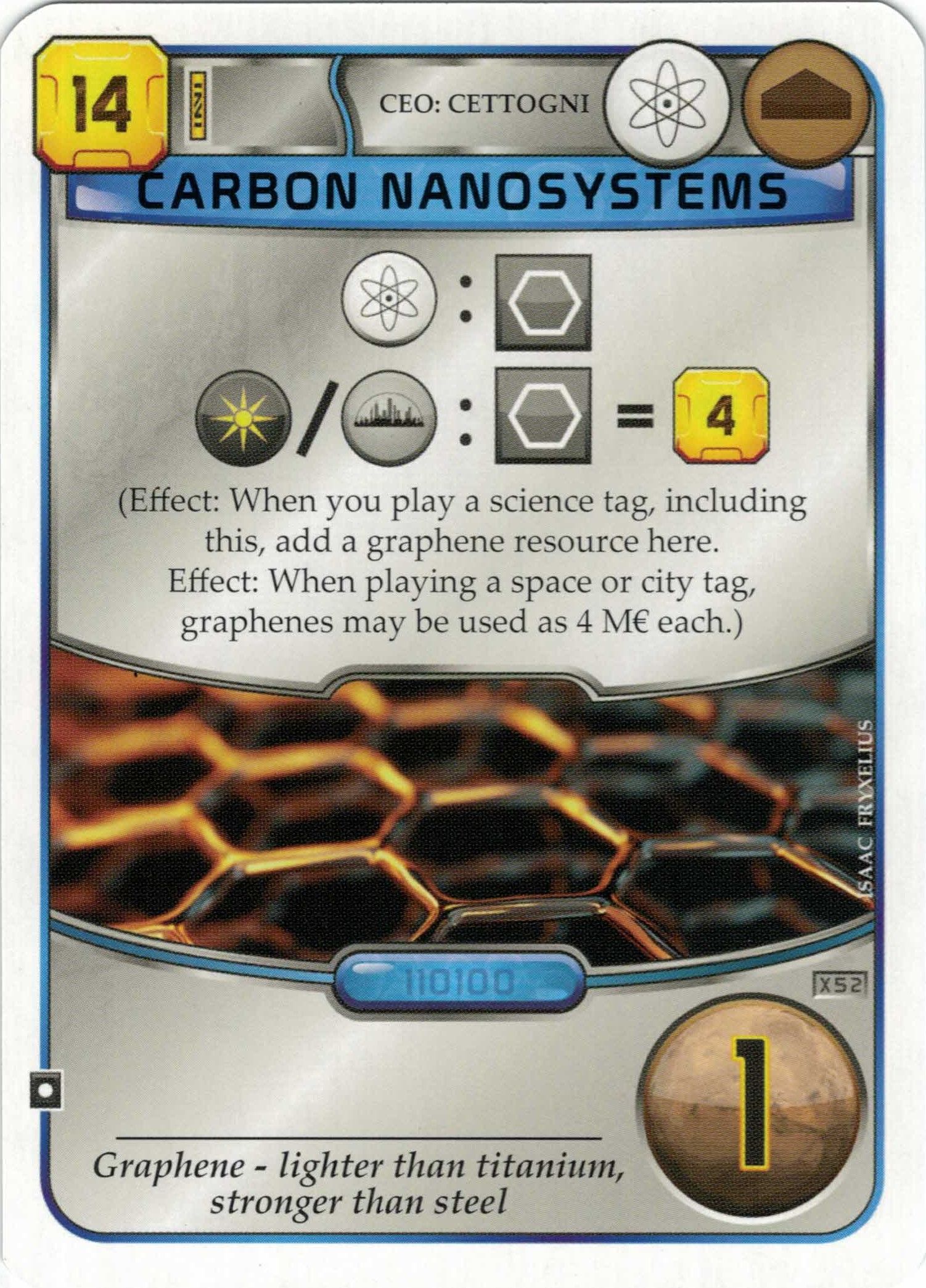 Terraforming Mars: Carbon Nanosystems Promo Card