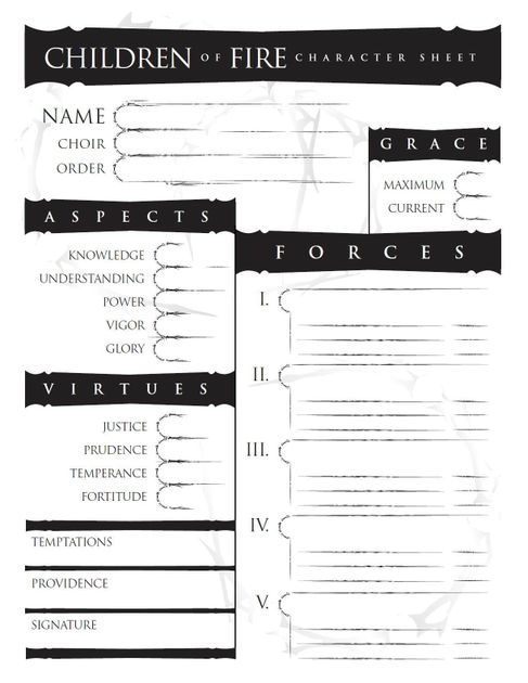 Cof Character Sheet Rpg Item Rpggeek