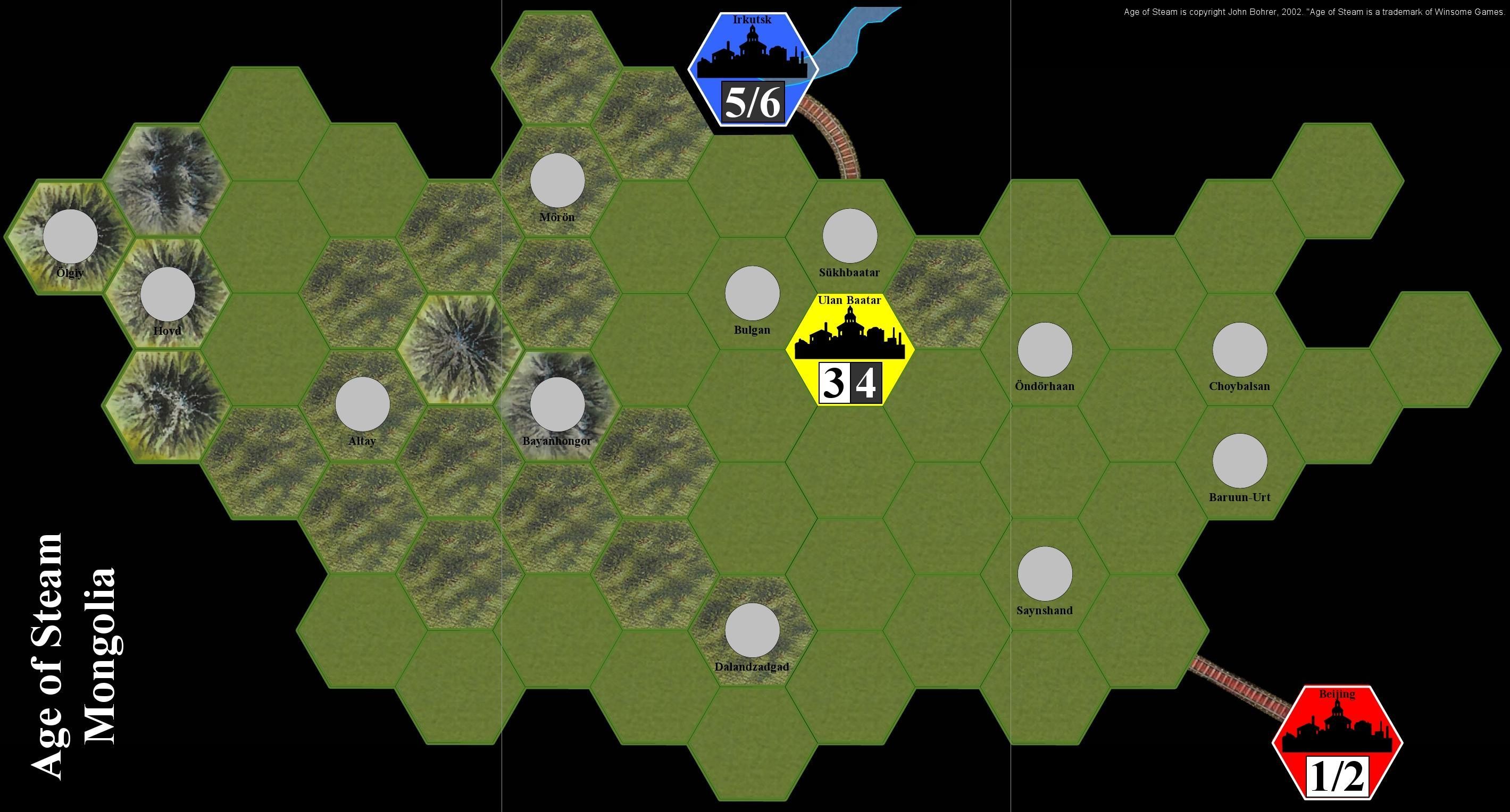 Mongolia (fan expansion for Age of Steam)