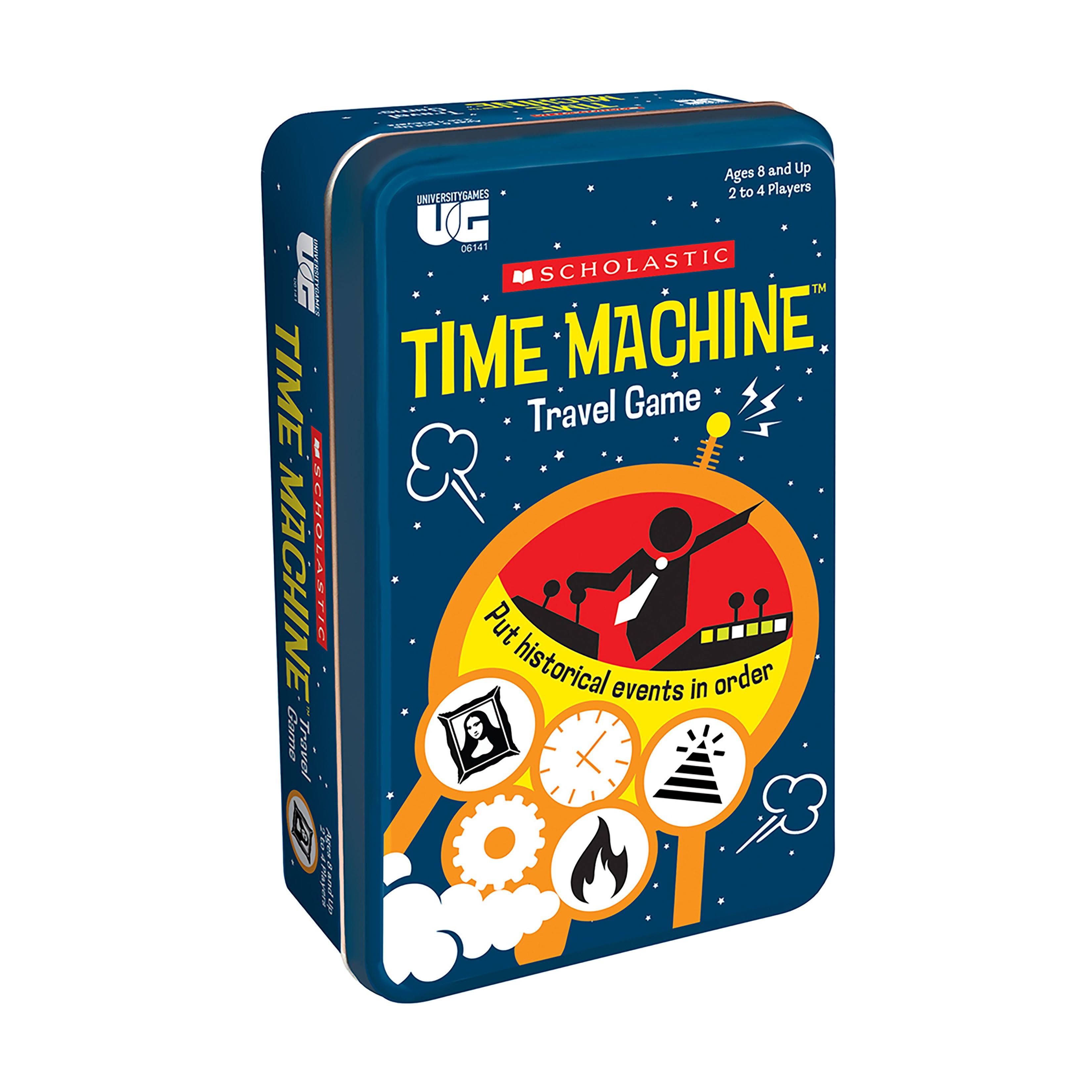 Cover art for Scholastic Time Machine Travel Game Tin