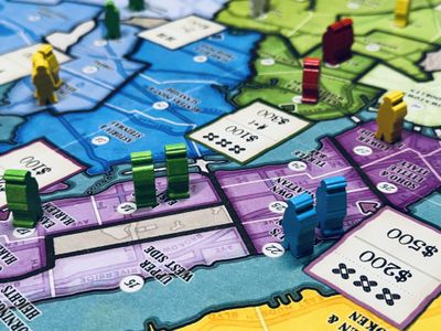 Tabellone di gioco Five Families con segnalini piazzati