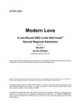 RPG Item: NYR4-S04: Modern Love