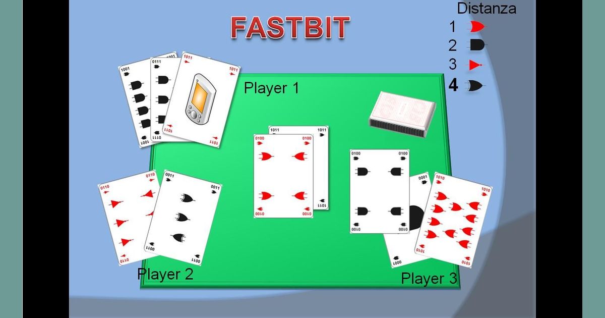 Example game of binary spanish binary playing cards