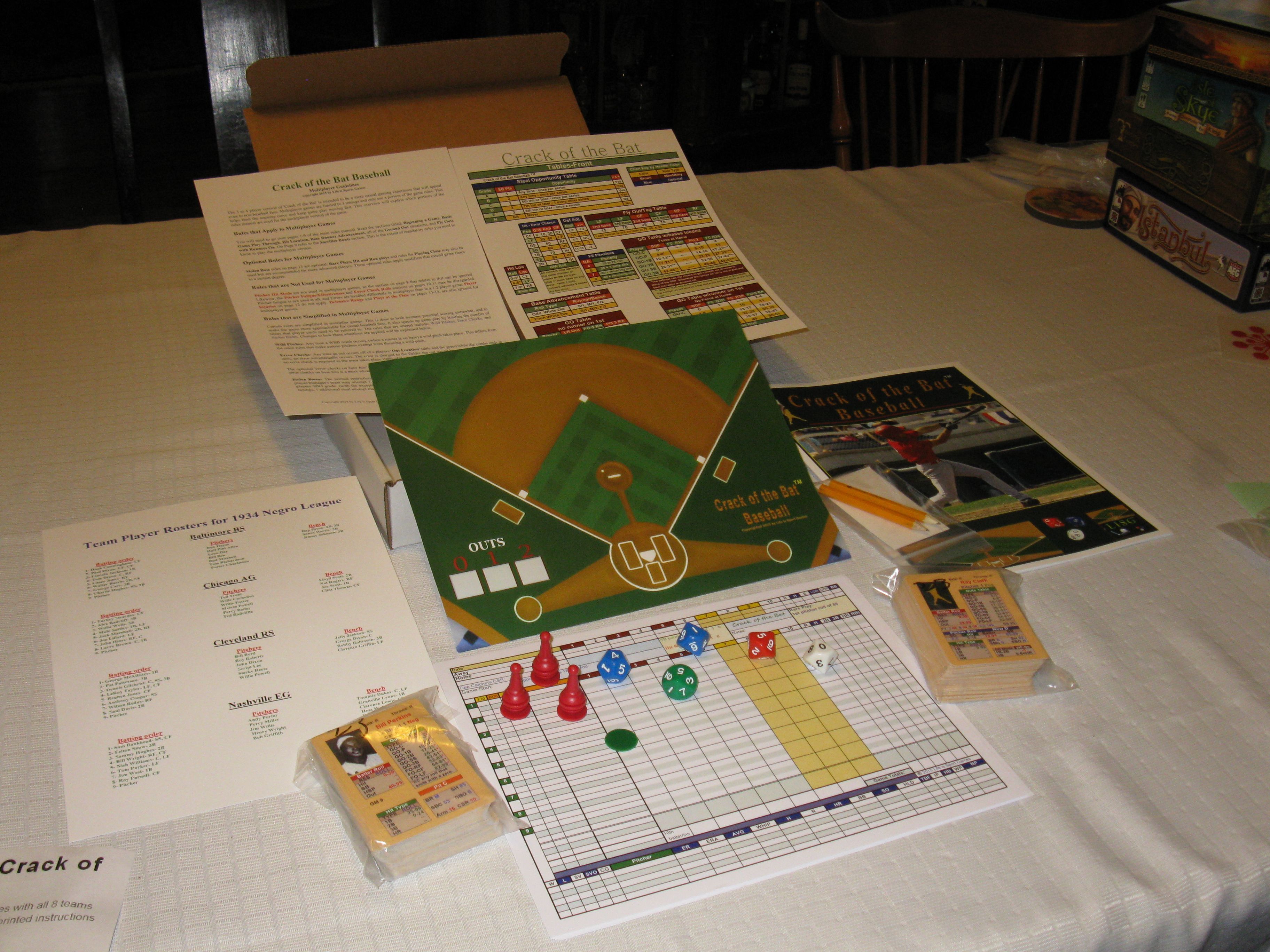 Crack of the Bat Baseball Dice Game