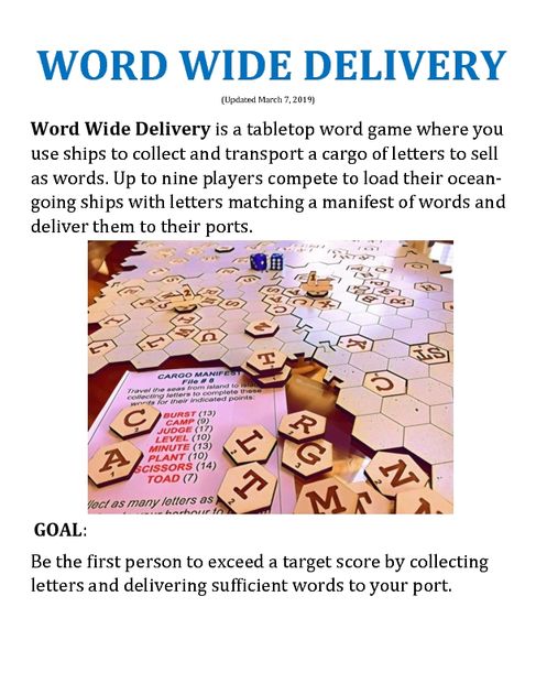 Word Wide Delivery | Board Game | BoardGameGeek