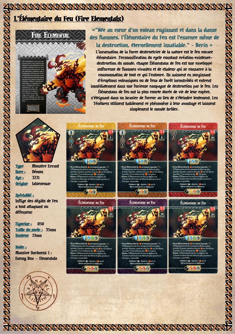 Massive Darkness 2 : L'Élémentaire du Feu (Fire Elementals) par Rikku  Painting | Projet de peinture de Massive Darkness | BoardGameGeek, image size:791x1121