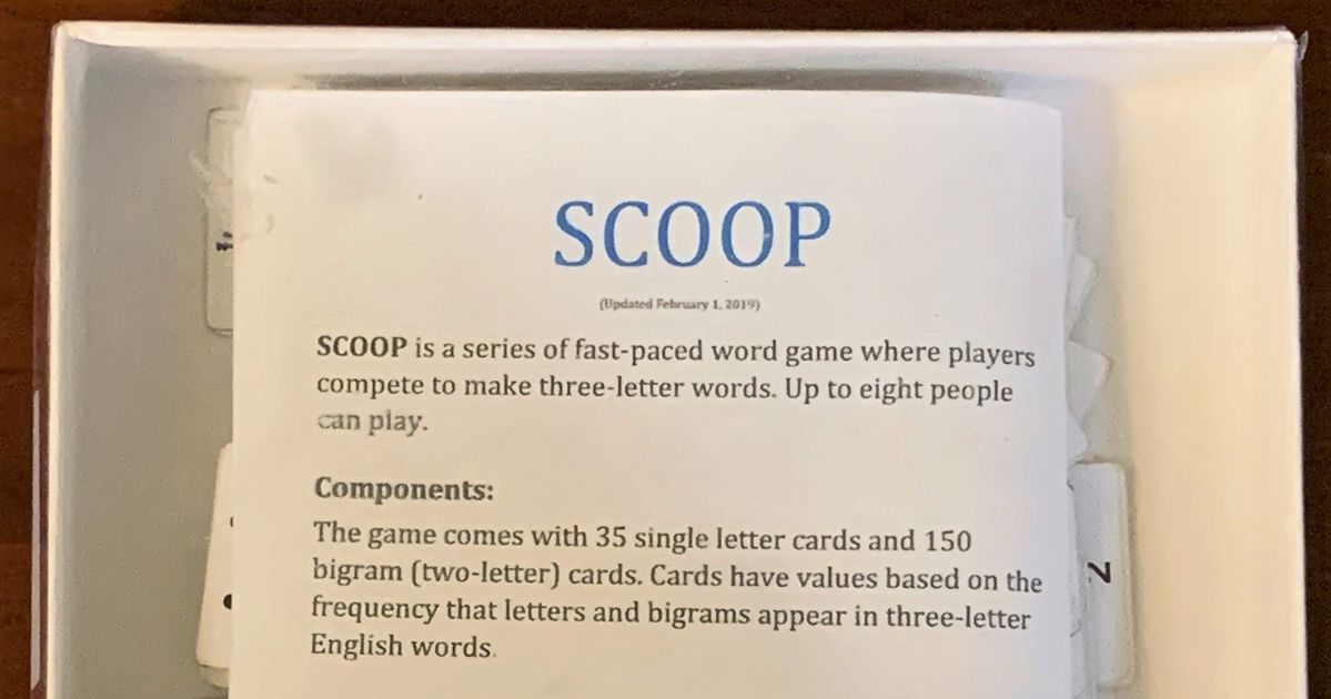 Scoop Board Game BoardGameGeek