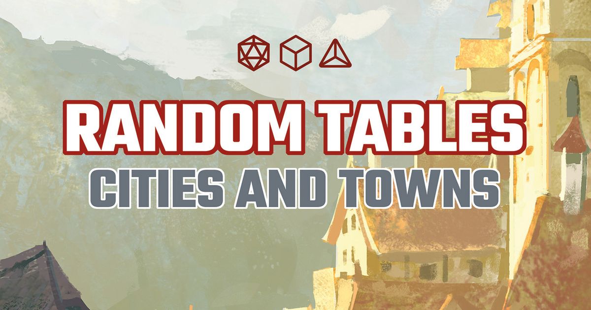Random Tables: Cities and Towns | RPG Item | RPGGeek