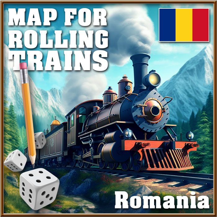 Map for Rolling Trains: Romania
