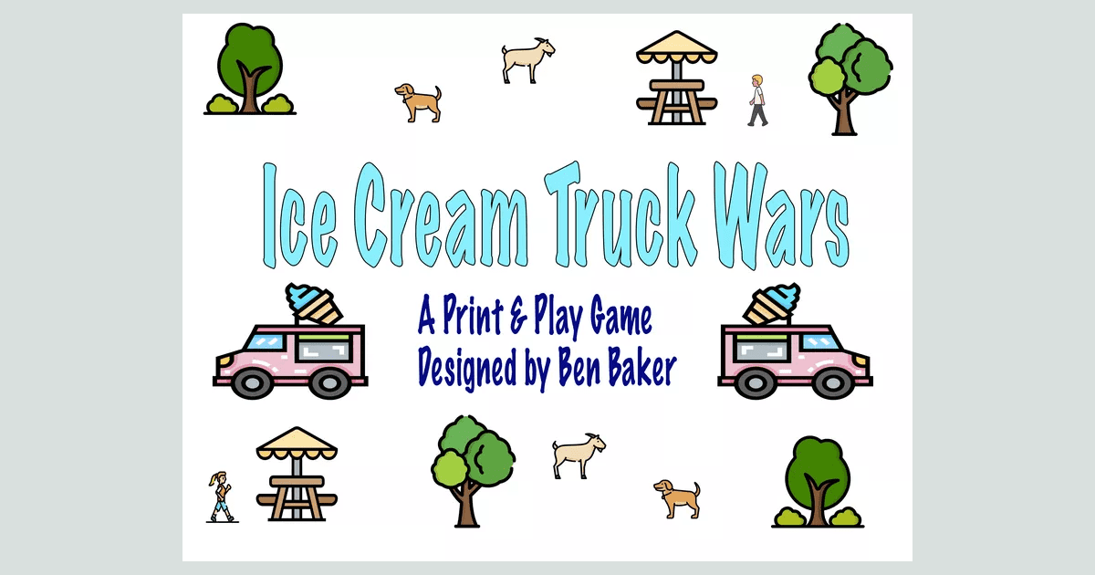 Print and Play Ice Cream Truck Wars Juegos Roll & Write VideoGameGeek