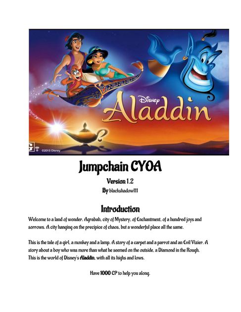 Disney Aladdin Jumpchain Cyoa Rpg Item Rpggeek Zip up and you're done. rpggeek