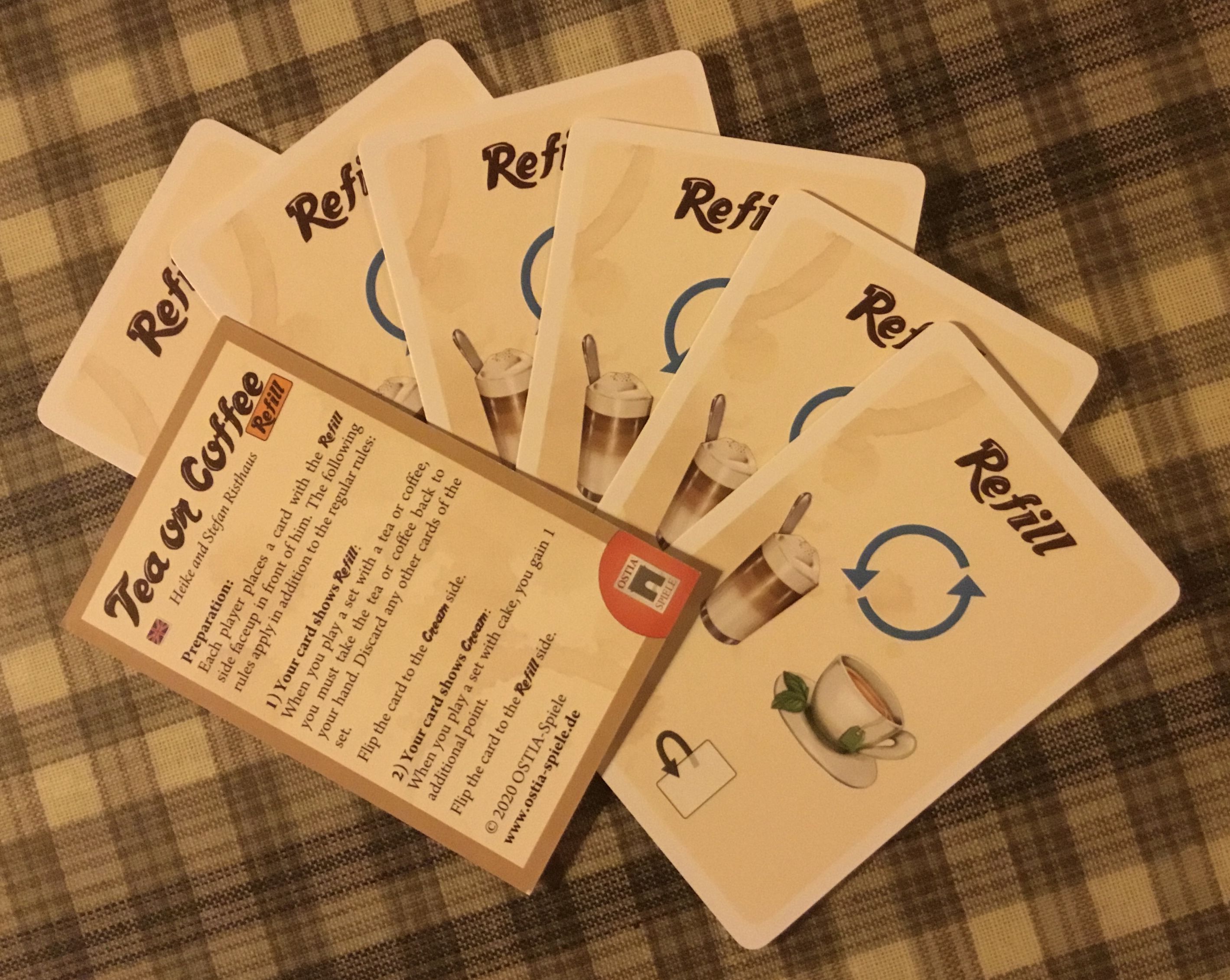 Tee oder Kaffee: Refill Kartensatz