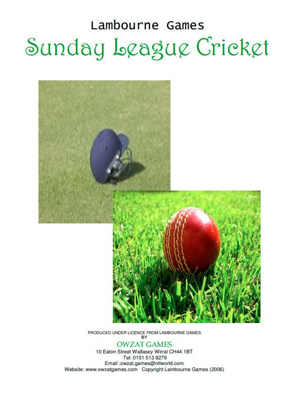 Sunday League Cricket