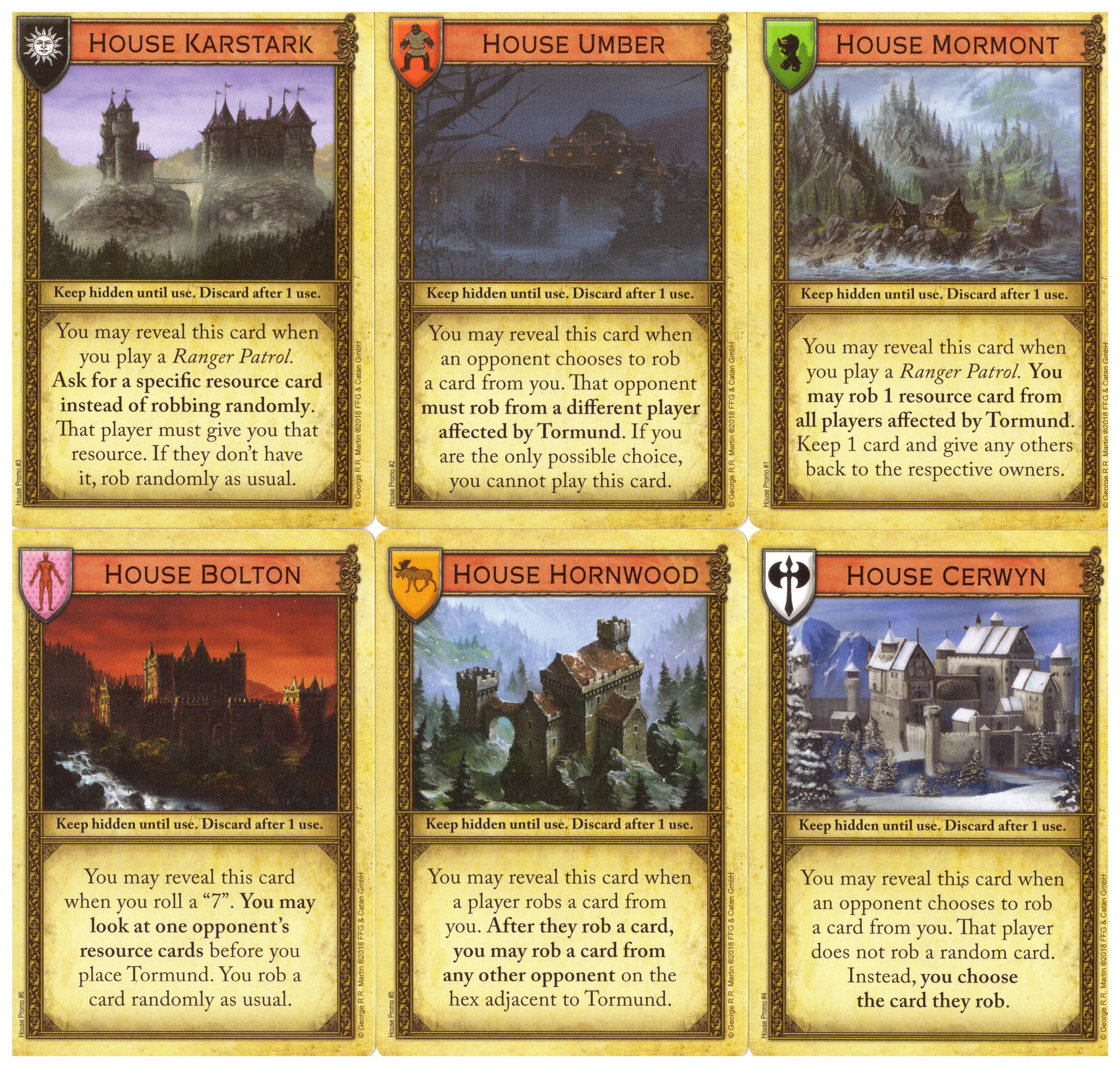 A Game of Thrones: Catan – Brotherhood of the Watch: Minor Houses of the North Promo doboz
