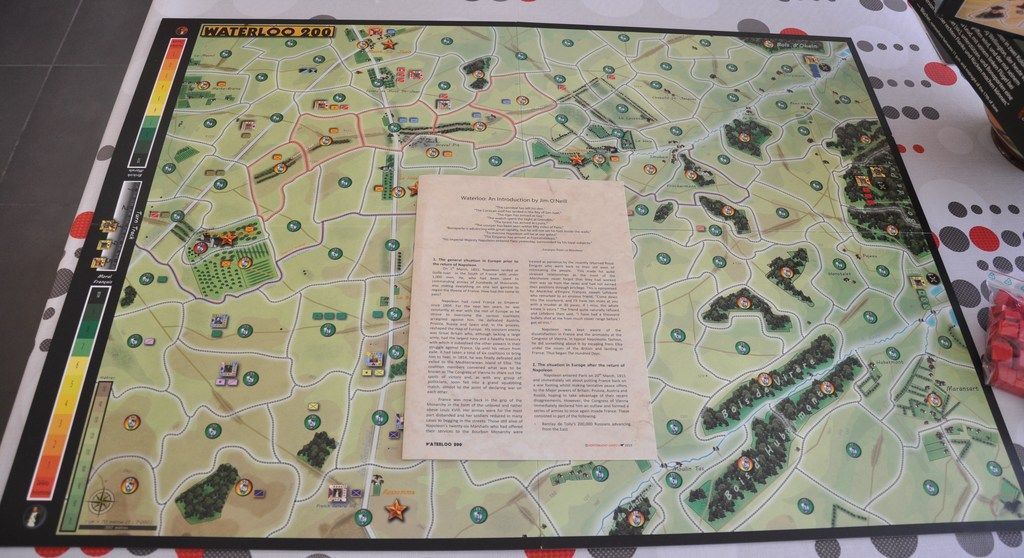 Waterloo 200 Mounted Map Board Game Accessory BoardGameGeek