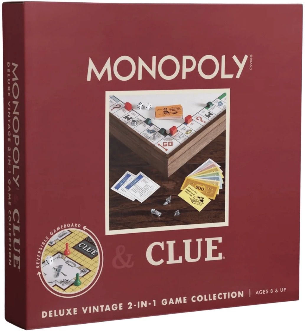 Cover art for Monopoly & Clue: Deluxe Vintage 2-in-1 Game Collection
