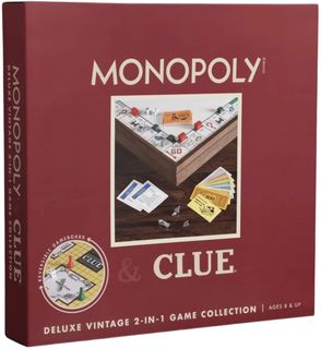 Monopoly & Clue: Deluxe Vintage 2-in-1 Game Collection