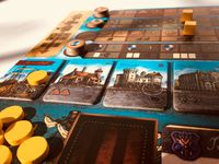Player Board, Buildings, and Population Tokens