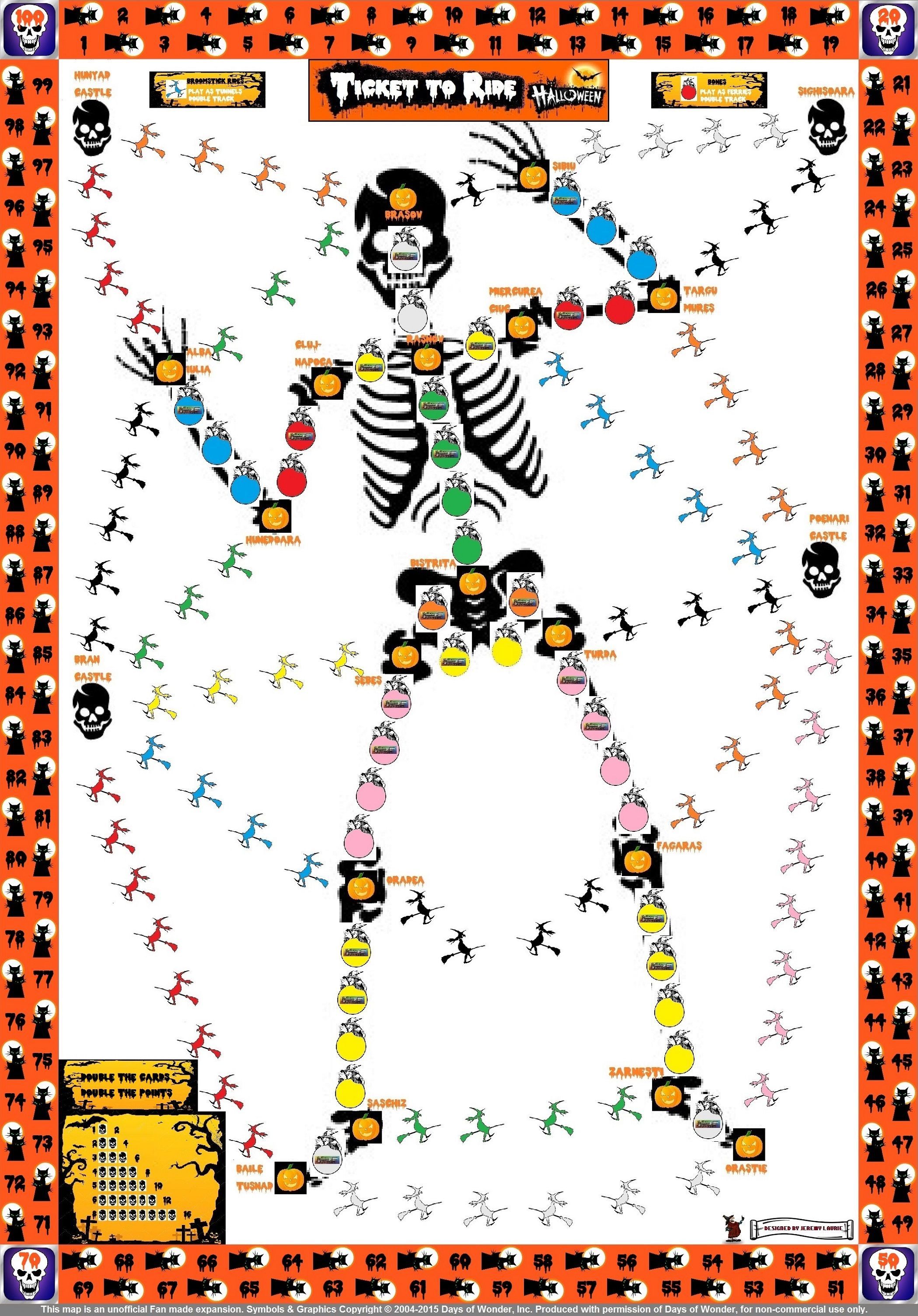 Hallowe'en (fan expansion for Ticket to Ride)