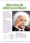 Issue: EONS #37 - What Does My LOGIC Score Mean?