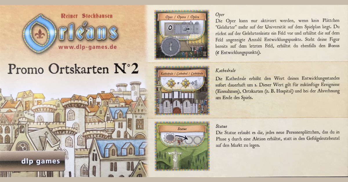 Orleans Promo Ortskarten N 2 Board Game Boardgamegeek