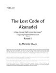 RPG Item: FUR3-04: The Lost Code of Akanadel