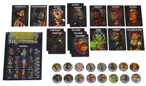 One Night Ultimate Werewolf Extra/Replacement Pieces Set of 3 Villager Cards 