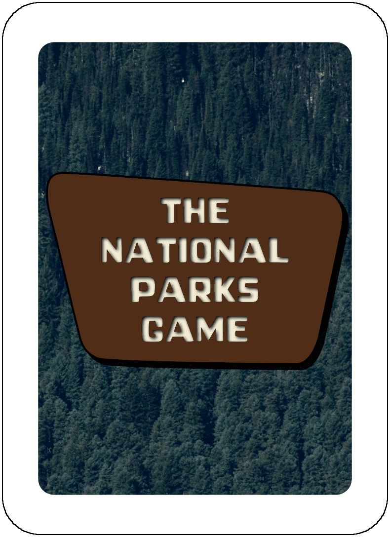 The National Parks Game box art