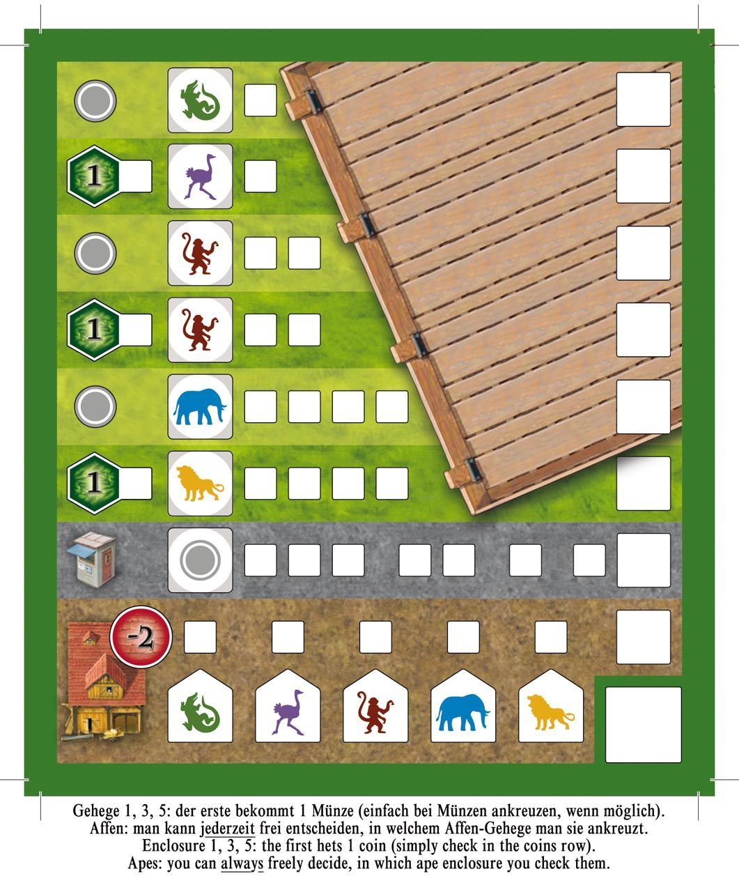 Zooloretto Würfelspiel: Affenstall box art