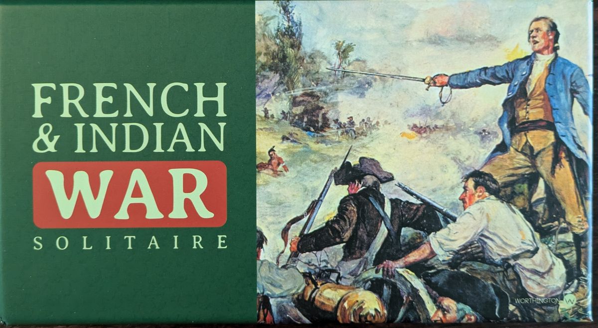 French and Indian War Solitaire gioco da tavolo wargame solitario per 1 giocatore - copertina ufficiale Worthington Publishing