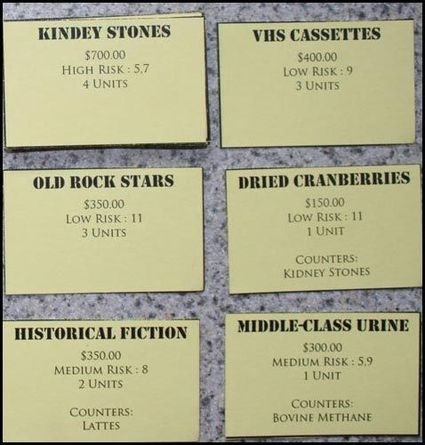Waste cards for the game. | Space, Trash, Politicians