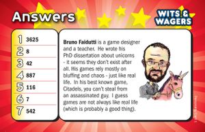 Wits & Wagers: Bruno Faidutti Personality Card Promo