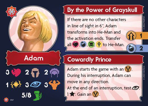 my Prince Adam stat card | Masters of the Universe: Battleground