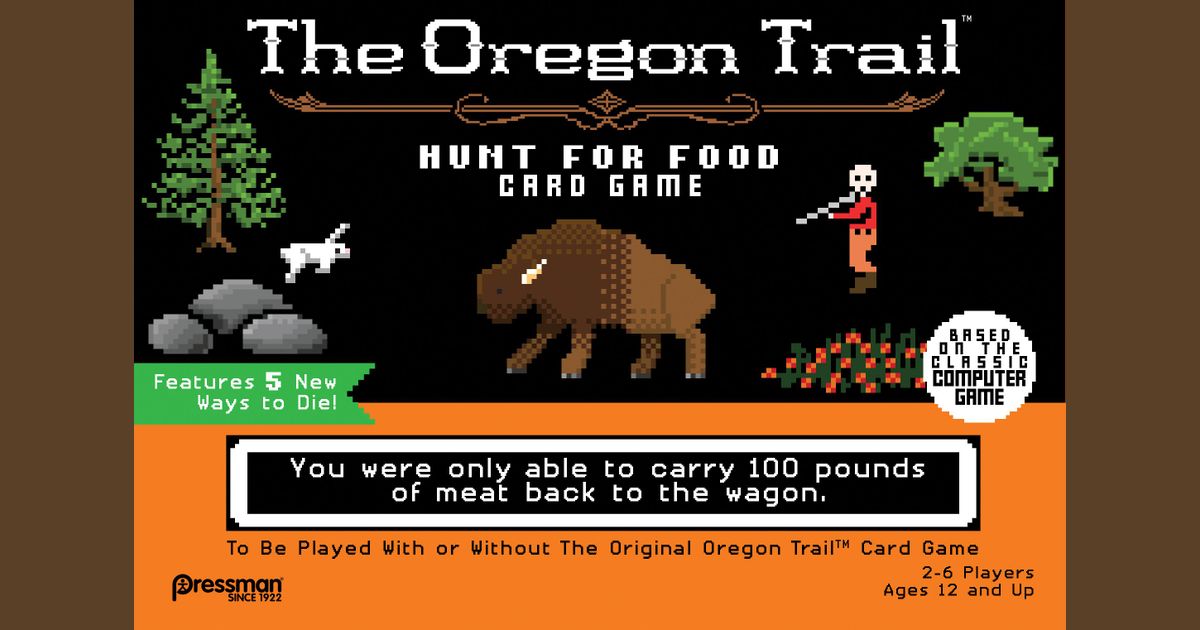 The Oregon Trail Hunt for Food Card Game 108 Hunting Cards Pressman 2017 for sale online