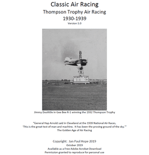 Classic Air Racing: Thompson Trophy Air Racing 1930-1939