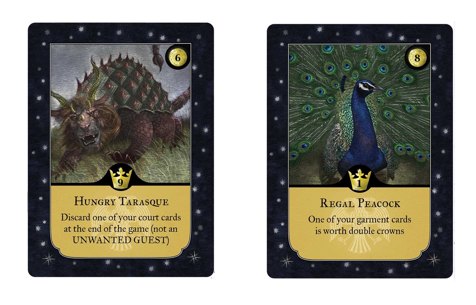 Monarch: Hungry Tarasque and Regal Peacock
