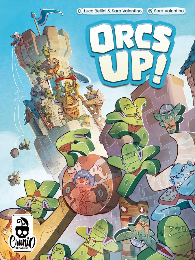 Orcs Up gioco da tavolo di destrezza per 2-6 giocatori - copertina ufficiale Cranio Creations