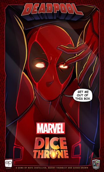 Marvel Dice Throne: Deadpool, Roxley, 2024 — front cover (image provided by the publisher)