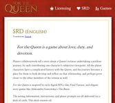 RPG Item: For the Queen SRD