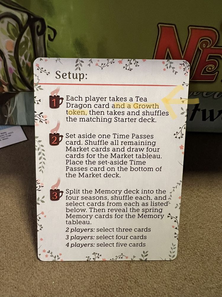Uh, what’s a “Growth token”? The Tea Dragon Society Card Game