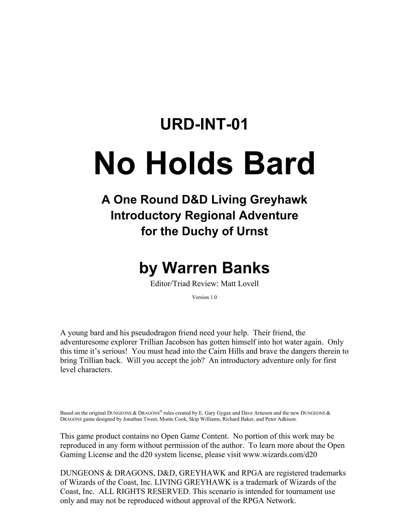 No Holds Bard box art