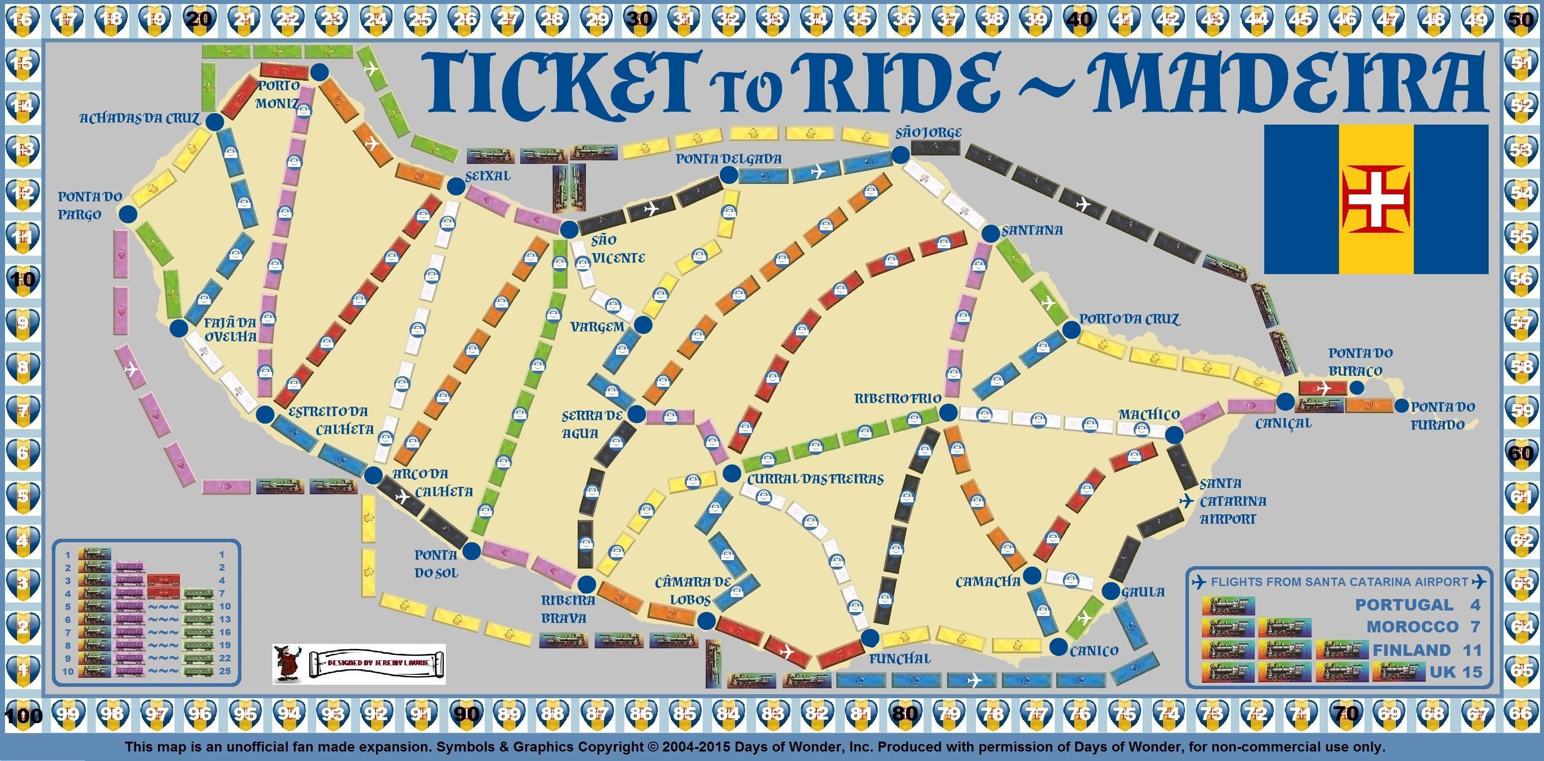 Madeira (fan expansion for Ticket to Ride)