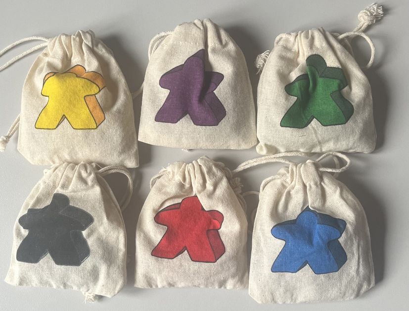 Carcassonne Meeplebags in a set Board Game Accessory BoardGameGeek