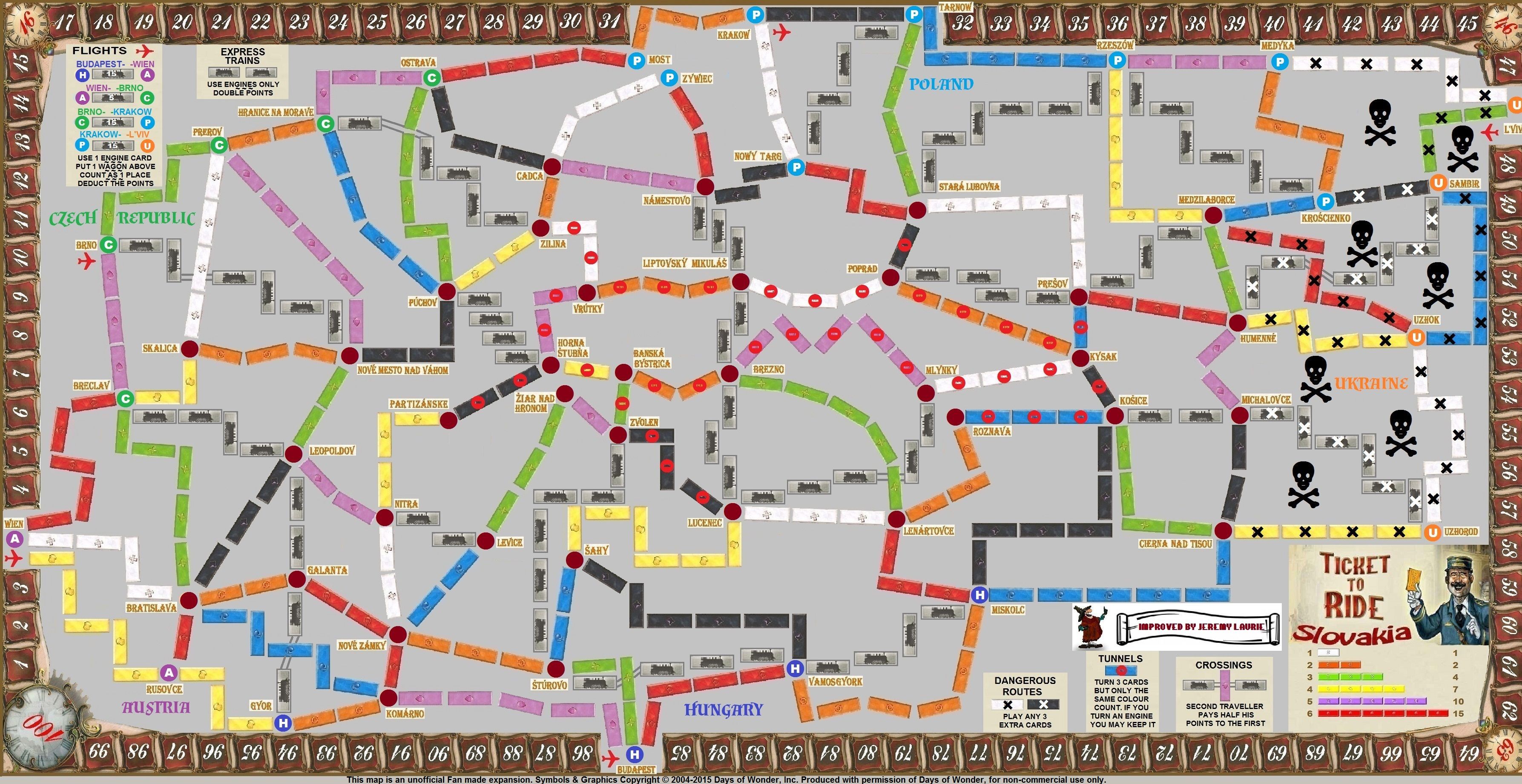Slovakia (fan expansion for Ticket to Ride)