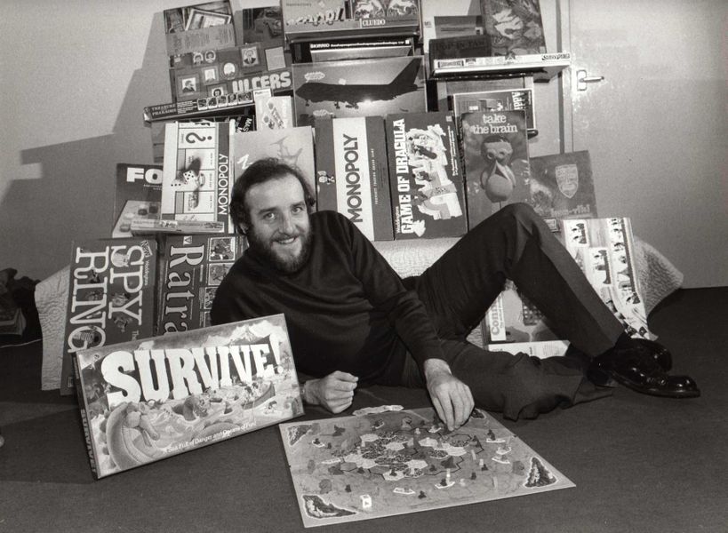 Parker Bros Survive! 1982 with the game's inventor Julian Courtland-Smith